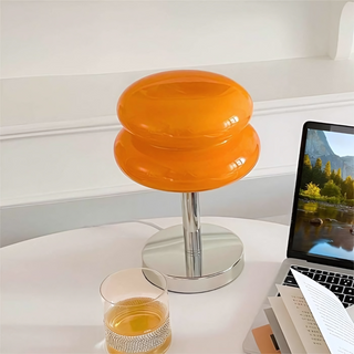 Timeless elegant lamp illuminated — handcrafted soft glow
