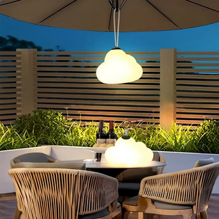 LED Pendant Light – Metal Acrylic Lamp | Soft Warm Outdoor Garden Lighting