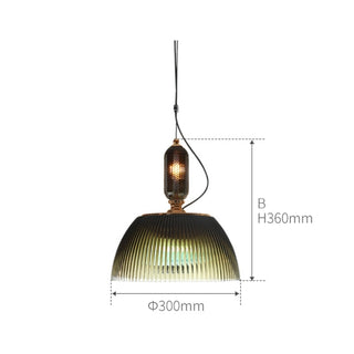 Green glass pendant lamp — retro dining room fixture