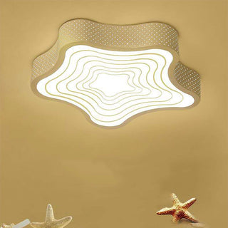 Contemporary star ceiling light acrylic – LED bedroom close-up