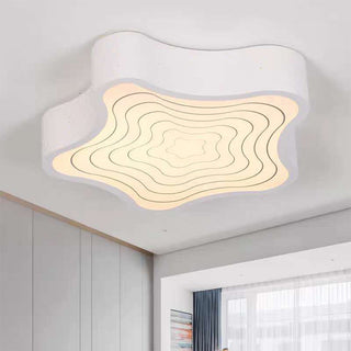 Star ceiling light LED acrylic – contemporary bedroom side view
