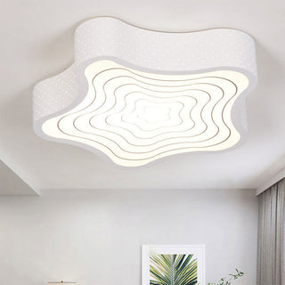 Star shape ceiling lamp – contemporary acrylic LED bedroom
