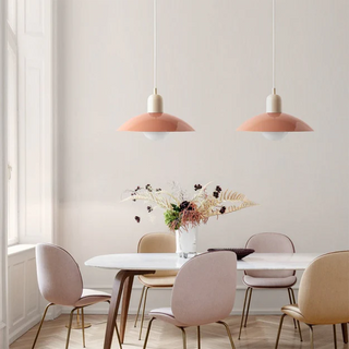 Lustre Macaron Coloré - Suspension Moderne avec Fixation en Fer pour Îlot de Cuisine