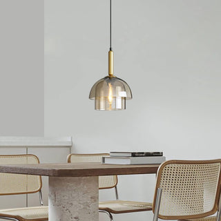 Glass dome pendant light — modern multi-layer kitchen island lamp