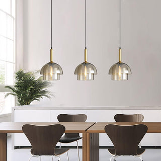 Modern glass dome multi-layer pendant — kitchen island ceiling lamp