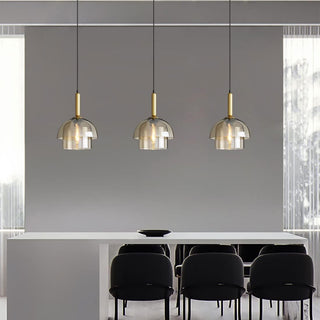 Glass dome pendant styled — multi-layer modern kitchen island lamp