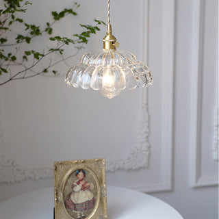 Transparent glass hanging lamp — Scandinavian mid-century