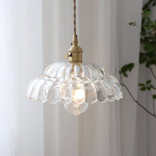 Transparent glass pendant — modern mid-century design