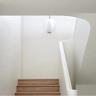 Iron frame frosted pendant from above — retro lantern lamp