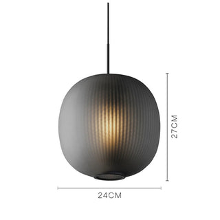 Retro frosted glass lantern pendant lamp — iron frame ceiling
