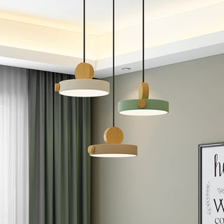 Macaroon color mini pendant lamp with adjustable length and LED