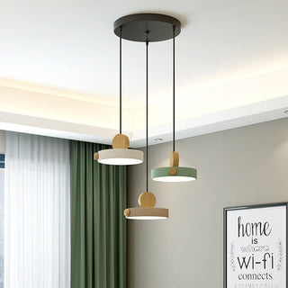 Macaroon pendant in interior — colorful LED adjustable ceiling lamp