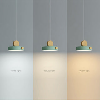 Mini macaroon pendant top view — pastel LED adjustable ceiling