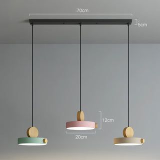 Mini Pendant Lamp - Macaroon Color Lamp With Adjustable Hanging Length & LED