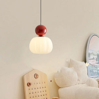 Mini pumpkin pendant lamp with creative gourd-shaped shade