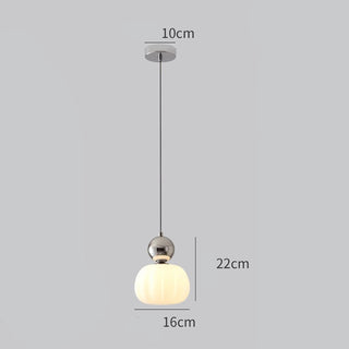 Mini suspension citrouille - Petite suspension créative avec abat-jour en forme de citrouille