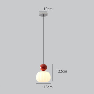 Pumpkin-shaped pendant light in creative interior design