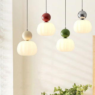 Mini suspension citrouille - Petite suspension créative avec abat-jour en forme de citrouille