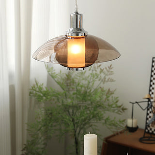 Clear glass iron pendant lamp detail — Nordic ceiling fixture