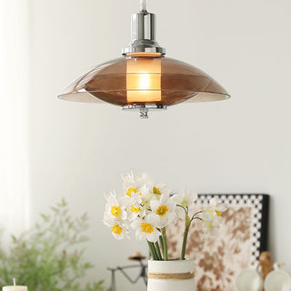 Clear glass Nordic pendant hanging — adjustable iron ceiling lamp