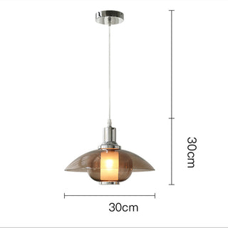 Clear glass Nordic pendant lamp — iron adjustable ceiling fixture