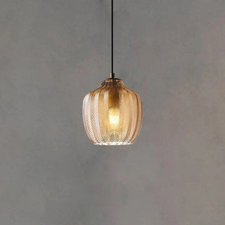 Scandinavian single-head metal glass pendant — kitchen island