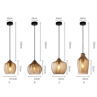 Suspension scandinave - Luminaire suspendu moderne en métal et verre à tête unique pour îlot de cuisine