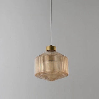 Clear glass pendant with modern adjustable hanging design