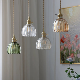 Flower-petal glass pendant — contemporary ceiling fixture