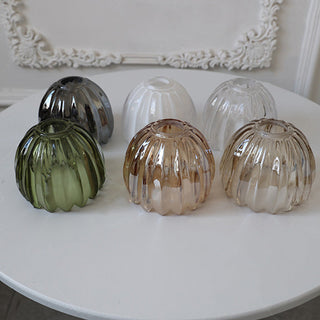 Mid-Century Pendant Light - Clear Glass Flower Shade | Adjustable Hanging Light