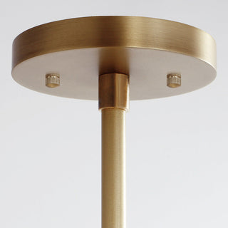 Retro brass pendant close-up — single head vintage ceiling lamp