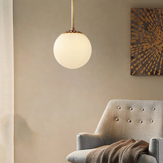 Retro brass pendant light with single head vintage design