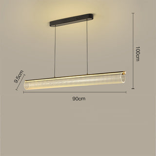 Acrylic long LED pendant lamp — modern soft glow ceiling fixture