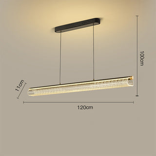 Lámpara colgante acrílica moderna – Colgante LED largo con iluminación de brillo suave