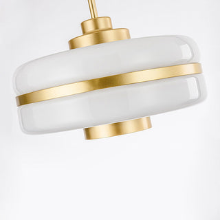 Scandinavian metal glass pendant styled — soft glow ceiling lamp
