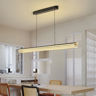 LED acrylic pendant lamp detail — long modern ceiling fixture