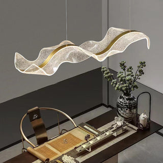Water ripple pendant with unique modern ripple glass design