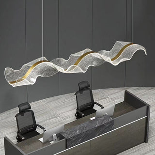 Pendant with water ripple glass — artistic modern design
