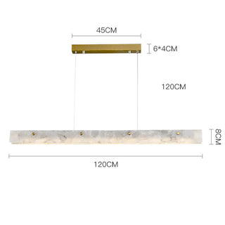 Marble luxury LED pendant styled — long strip contemporary lamp
