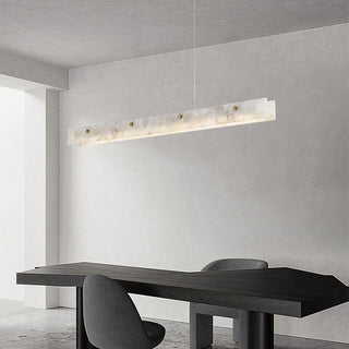 Marble luxury LED pendant — long strip contemporary ceiling lamp