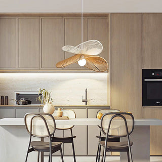 Rattan natural pendant styled — adjustable hanging ceiling lamp