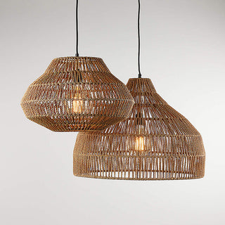 Handmade rope pendant — bohemian rustic interior fixture