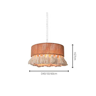 Rope pendant light with round form — boho interior