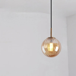 Glass Ball Pendant Light – Modern Nordic Lighting Design With Warm Ambient Lighting