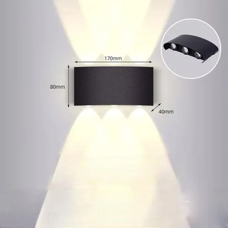 Outdoor LED Wall Light – Bidirectional Up Down Light Fixture | IP54 Rated Aluminum Alloy