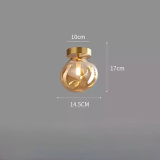 Durable Ceiling Light – Oval Glass Shade with Metal Halide Lamp Included