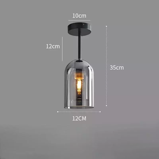 Durable Ceiling Light – Oval Glass Shade with Metal Halide Lamp Included
