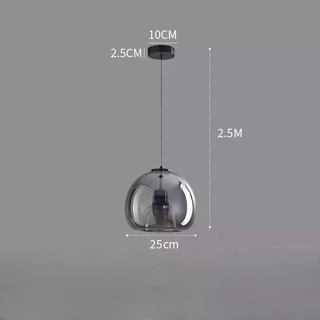 Durable Ceiling Light – Oval Glass Shade with Metal Halide Lamp Included