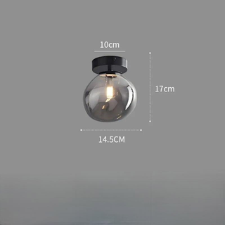 Durable Ceiling Light – Oval Glass Shade with Metal Halide Lamp Included