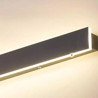 Outdoor Wall Lamp – Black Minimalist LED Linear Wall Sconce With Adjustable Brightness